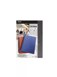   Hátlap, A4, 250 g. matt bőrhatású 100 db/csomag, Fornax, fekete