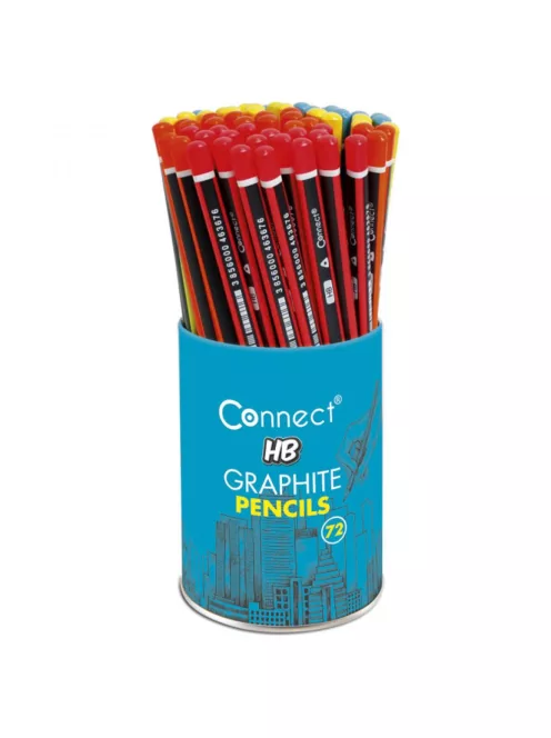 Grafitceruza HB, háromszögletű, Connect 72 db/pohár