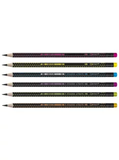   Grafitceruza HB, fekete testű, színes radírral, Connect 72 db/csomag,