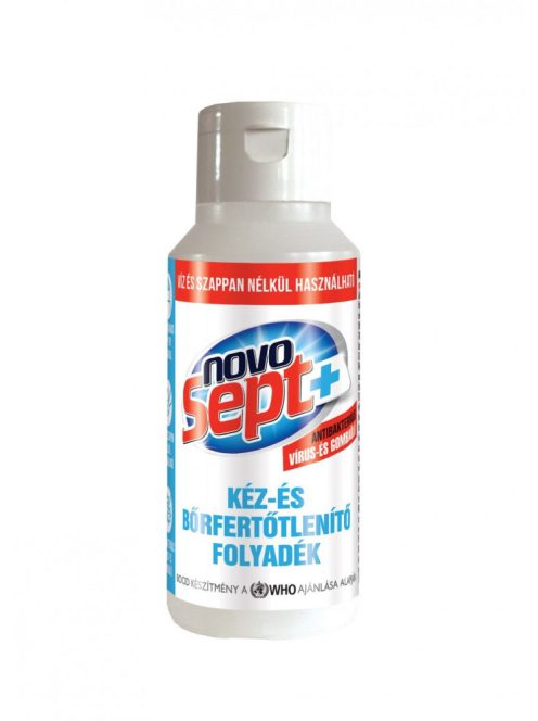 Kézfertőtlenítő folyadék 120 ml-es palackban visszazárható flip-top kupakkal NOVOSEPT