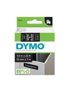 Feliratozógép szalag Dymo D1 S0720610/45021 12mmx7m ORIGINAL fehér/fekete