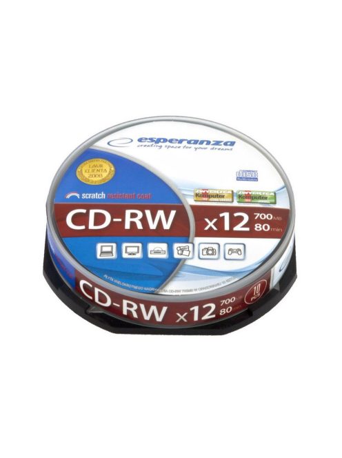 CD-RW újraírható lemez 700mb 12x ESPERANZA