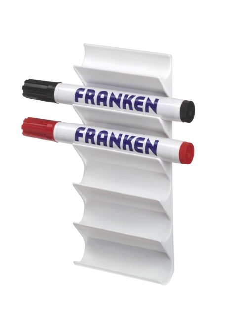 Táblamarker tartó 6db marker tárolására alkalmas mágneses FRANKEN fehér