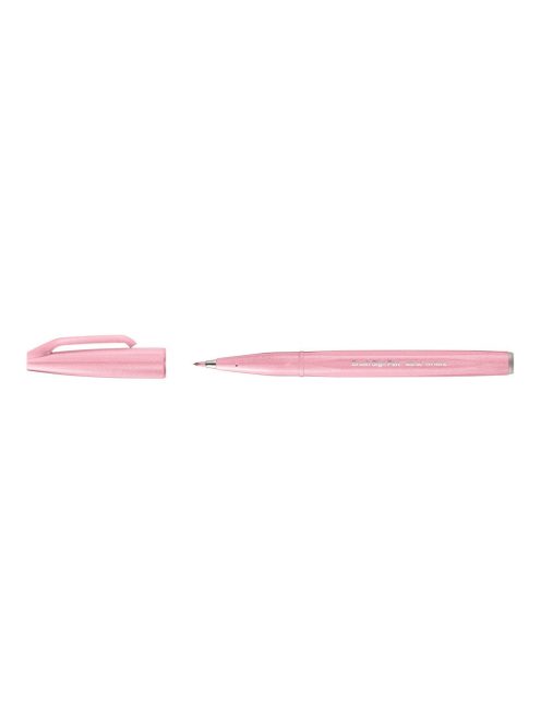 Ecsettoll kalligrafikus hajlékony hegyű SES15C-P3X Pentel Brush Sign Pen világos  pink