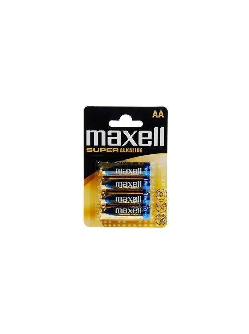Elem AA ceruza LR6 1,5V super tartós alkaline 4 db/csomag, Maxell