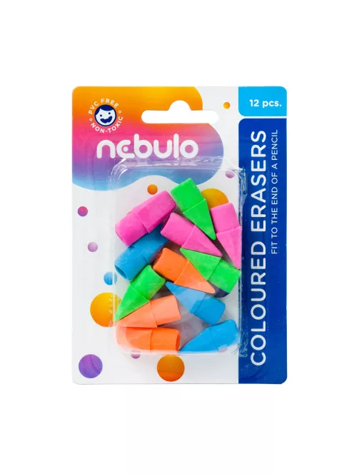 Radír, ceruzavég 12 db-os, Nebulo