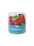 Hegyező 1 lyukú műanyag Connect különféle színek, 36 db/henger