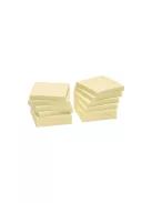 Jegyzettömb öntapadó, 75x75mm, 12x100lap, újrahasznosított 5654-11 Info Notes, sárga