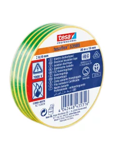 Szigetelőszalag 19mmX20m Tesa zöld/sárga