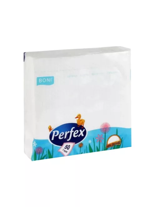 Szalvéta 1 rétegű 33 x 33 cm 100 lap/csomag Perfex fehér