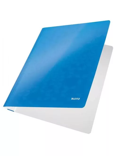 Gyorsfűző A4, laminált karton Leitz Wow, kék