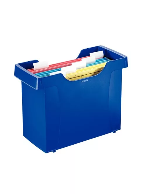 Függőmappa tároló, műanyag 5 db függőmappával Leitz Plus kék