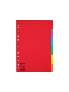 Regiszter A4, 6 részes karton Esselte Economy színes