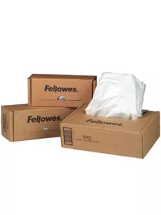   Hulladékgyűjtő zsákok iratmegsemmisítőhöz, 30-35 literes kapacitásig, Fellowes® 100 db/csomag,