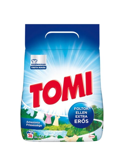 Tomi mosópor, 2,34 kg, fehér ruhákhoz, Amazonia, 36 mosás