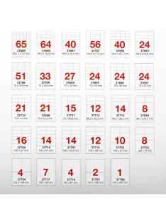 Etikett címke, 70x41mm, 100 lap, 21 címke/lap A-Series