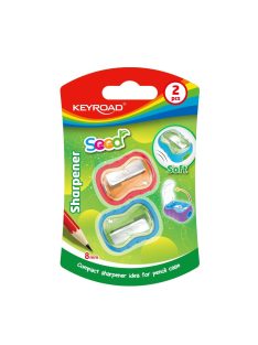   Hegyező 1 lyukú fedeles 2 db/bliszter Keyroad Seed vegyes színek