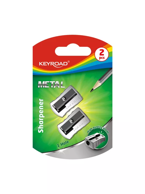 Hegyező 1 lyukú fém 2 db/bliszter Keyroad Metal