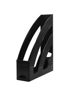 Iratpapucs 8cm, műanyag, 80x327x253mm, Bluering®, fekete