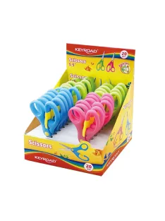   Olló 13 cm tompa fejű 20 db/display Keyroad For Kids vegyes színek