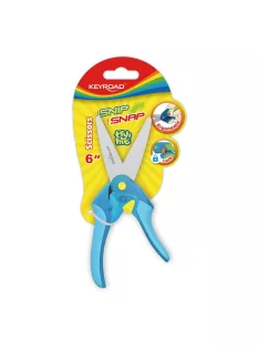 Olló 15 cm tompa fejű Keyroad Snip Snap vegyes színek