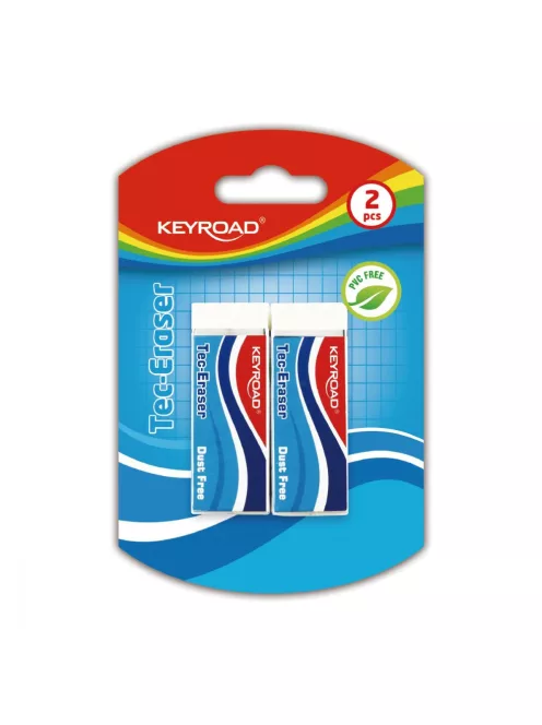 Radír, PVC mentes 2 db/bliszter Keyroad Tec Eraser