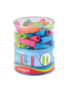   Radír, ceruzavégre PVC mentes 72 db/display Keyroad Cappy vegyes színek