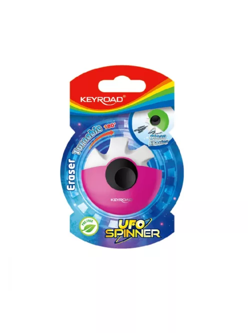 Radír, PVC mentes Keyroad Ufo Spinner vegyes színek