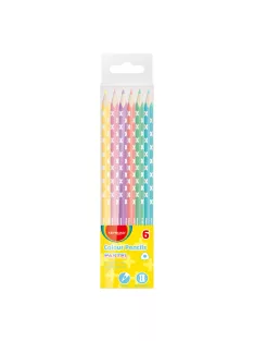   Színes ceruza készlet háromszögletű Keyroad Pastel 6 klf. pasztell szín