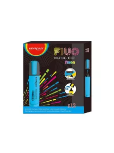   Szövegkiemelő vágott hegyű, lapos test Keyroad Fluo neon kék