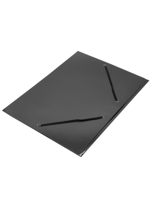 Gumis mappa FORNAX Glossy karton A/4 400 gr,fekete