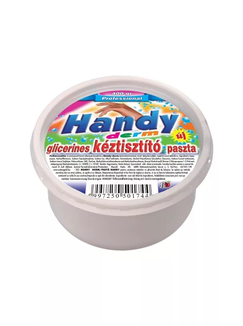 Kéztisztító paszta tégelyes 400 g glicerines Handy Derm