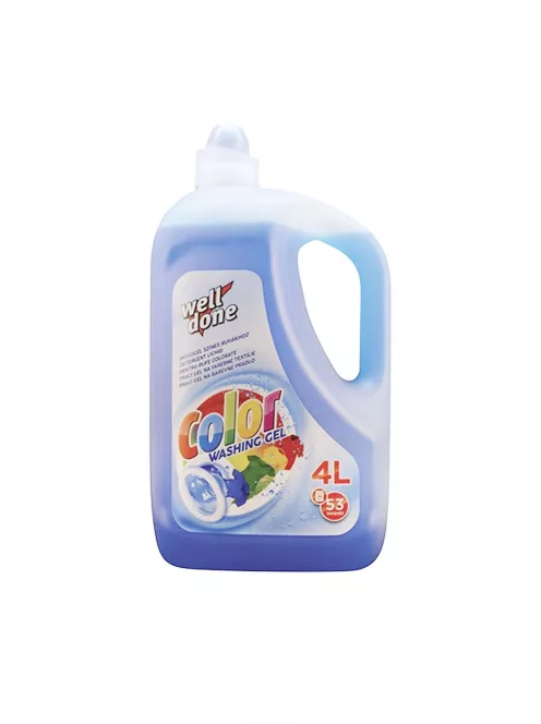 Mosógél 4 liter (53 mosás) színes ruhákhoz Well Done Fine Color