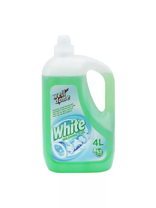 Mosógél 4 liter (53 mosás) fehér ruhákhoz Well Done Fine White