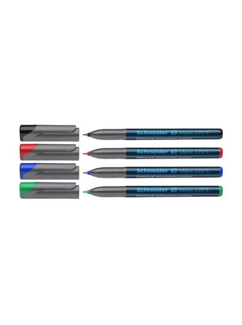 Alkoholos marker OHP 0,4mm tűhegyű Schneider Maxx 220 S 4 klf. szín