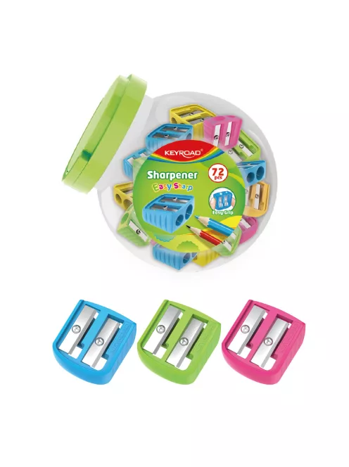 Hegyező 2 lyukú 72 db/display Keyroad Easy-sharp vegyes színek