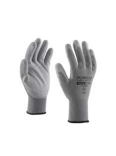   Szerelőkesztyű poliészter PU tenyérmártással L-es méret Guarder szürke