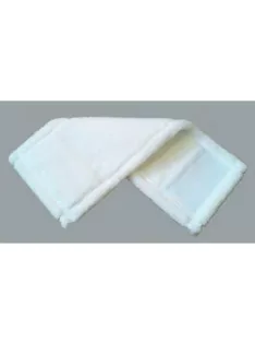   Mophuzat zsebes-füles 40 cm mikroszálas fehér zöld/kék csíkkal_MY042WP