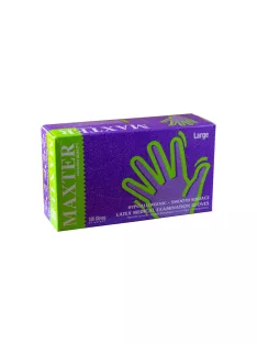 Gumikesztyű latex púderes L 100 db/doboz Maxter