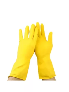 Gumikesztyű M háztartási pár Safety First sárga