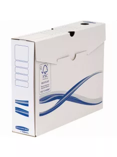   Archiváló doboz A4, 80mm, Fellowes® Bankers Box Basic, 10 db/csomag, kék-fehér