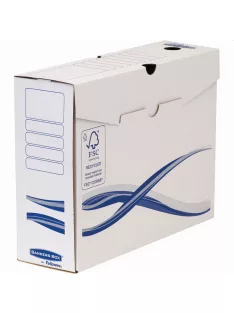   Archiváló doboz A4+, 100mm, Fellowes® Bankers Box Basic, 10 db/csomag, kék-fehér