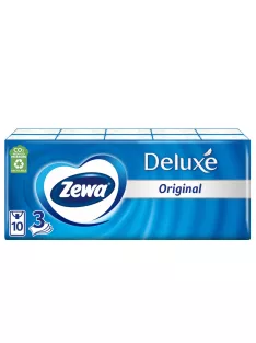   Papírzsebkendő 3 rétegű 10 x 10 db/csomag Zewa Deluxe illatmentes