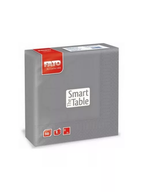 Szalvéta 2 rétegű 33 x 33 cm 50 lap/cs Fato Smart Table szürke_82623700