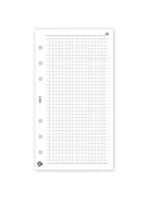 Gyűrűs kalendárium utántöltő csomag  2/413 fehér papíros négyzethálós jegyzet M mérethez Realsystem