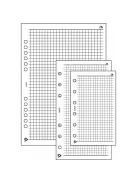 Gyűrűs kalendárium utántöltő csomag  2/413 fehér papíros négyzethálós jegyzet M mérethez Realsystem