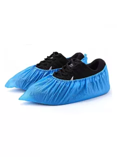   Egyszer használatos cipővédő 100 db/csomag erősített PE kék