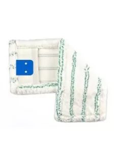   Mophuzat zsebes-füles 2 lyukú 50 cm mikroszálas fehér zöld csíkokkal_MY043WP