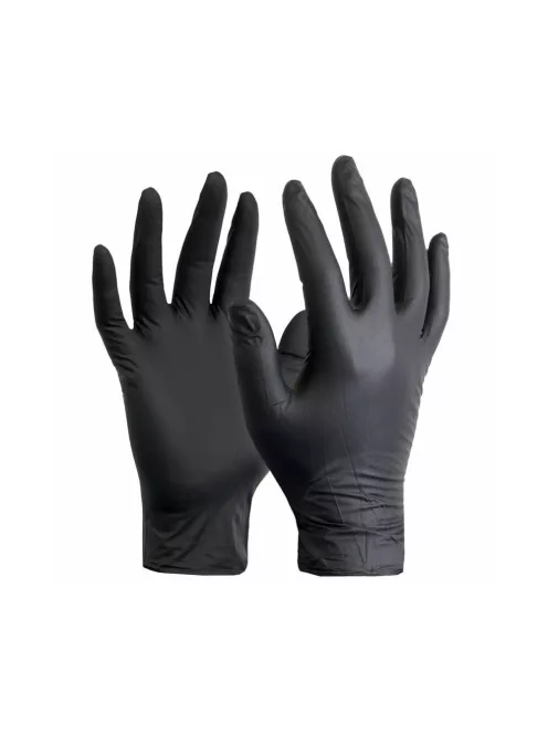 Gumikesztyű nitril púdermentes M 100 db/doboz Guarder®_fekete