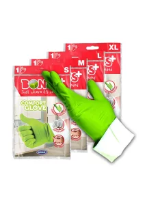Gumikesztyű M háztartási Bonus+ Komfort zöld_B012